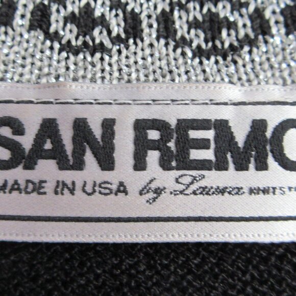 San Remo Laura Knits Women’s 3 Pc Suit Twin Set & Skirt Sz Small/Petite Black - Picture 9 of 16